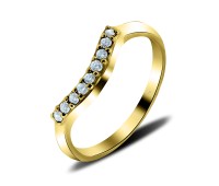 Gold Plated Silver Ring NSR-596-GP